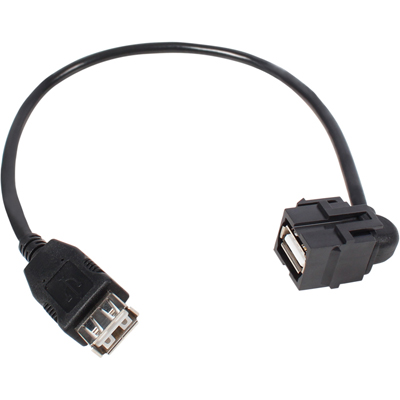 강원전자 TNT USB2.0 AF/AF 스냅인 멀티미디어 케이블 타입 모듈 0.3m NM-TNTG04