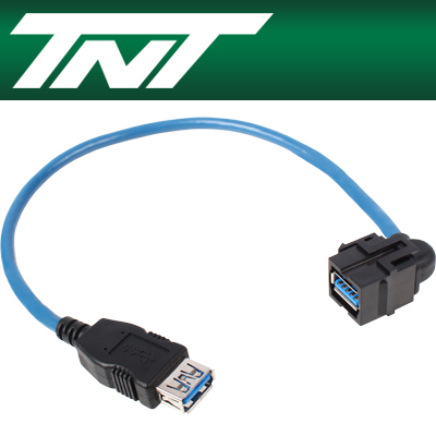 강원전자 TNT USB3.0 AF/AF 스냅인 멀티미디어 케이블 타입 모듈 0.3m NM-TNTG05