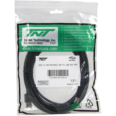 강원전자 TNT USB2.0 양면인식 AM-BM 케이블 5m NM-TNTR02