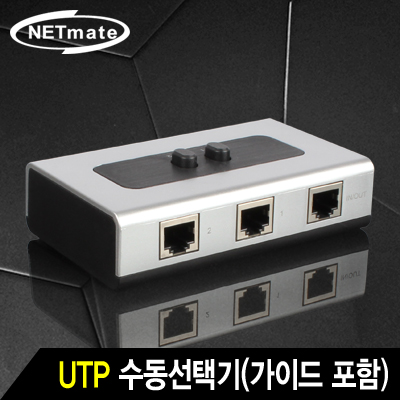 강원전자 넷메이트 UTP 2:1 수동선택기(벽걸이형/가이드 포함) NM-URS21