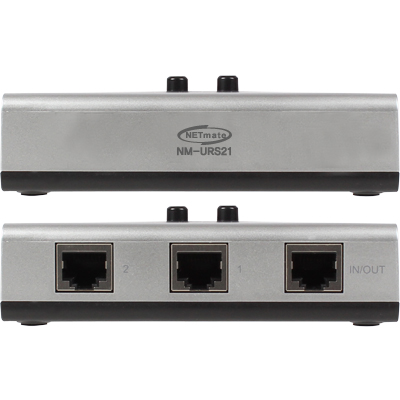 강원전자 넷메이트 UTP 2:1 수동선택기(벽걸이형/가이드 포함) NM-URS21