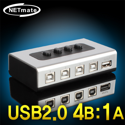 강원전자 넷메이트 USB2.0 4B:1A 수동선택기(벽걸이형) NM-US14