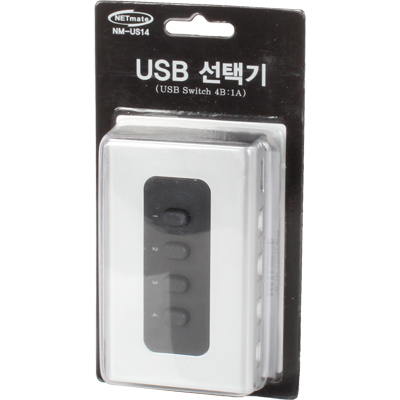 강원전자 넷메이트 USB2.0 4B:1A 수동선택기(벽걸이형) NM-US14
