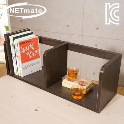 강원전자 넷메이트 라운드형 책꽂이 (600x200x200/월넛) NMK-OBC03