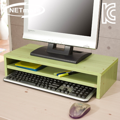 강원전자 넷메이트 2단 모니터 받침대 (그린) NMK-OMS06