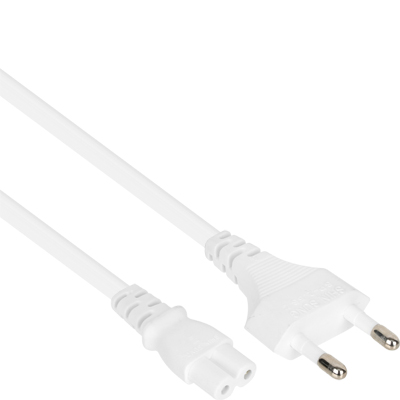 강원전자 넷메이트 220V 전용 2구(8자) AC 파워 케이블 1.3m(화이트) NMP-KPC813W