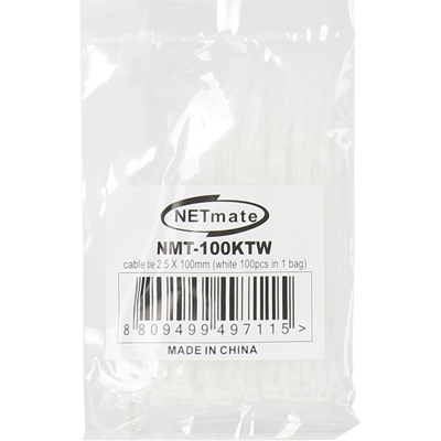 강원전자 넷메이트 2.5x100mm 케이블 타이 (화이트/100EA) NMT-100KTW