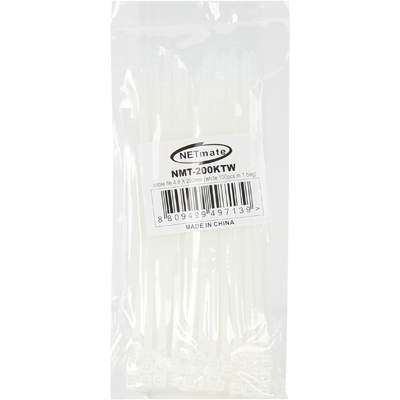 강원전자 넷메이트 4.8x200mm 케이블 타이 (화이트/100EA) NMT-200KTW