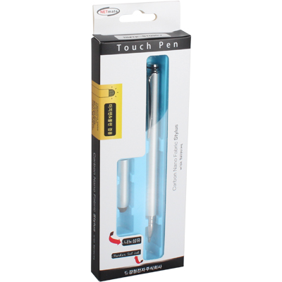 강원전자 넷메이트 모바일 볼펜겸용 정전식 특허 터치펜(실버) NMTP-ST03SV