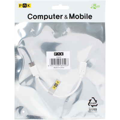 강원전자 PnK USB2.0 Micro 5핀(F)-CM 케이블 젠더 0.15m P040A