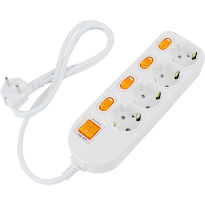 강원전자 PnK 안전 멀티탭 4구 개별 1.5m (10A) P071A