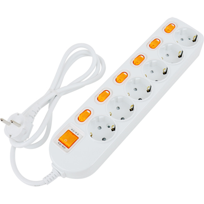 강원전자 PnK 안전 멀티탭 6구 개별 5m (10A) P076A