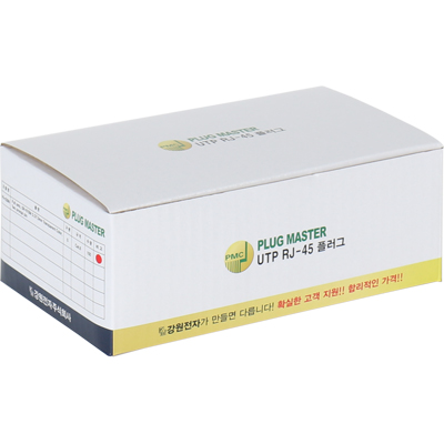 강원전자 플러그마스터 UTP CAT.6 RJ-45 8P8C 플러그&부트(100개) P8-039N