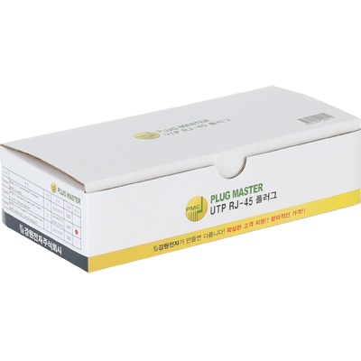 강원전자 플러그마스터 STP CAT.7/CAT.6A RJ-45 8P8C 플러그 - Two Prongs 핀(100개) P8-064N