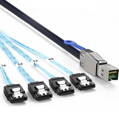 강원전자 넷메이트 외장형 Mini SAS HD(SFF-8644)/SATAx4 케이블 2m NMC-GC978