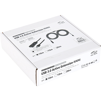 강원전자 넷메이트 USB3.0 리피터 10m (오렌지/전원 아답터 포함) CBL-302OR-10M