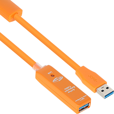 강원전자 넷메이트 USB3.0 리피터 15m (오렌지/전원 아답터 포함) CBL-302OR-15M