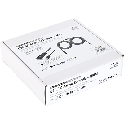 강원전자 넷메이트 USB3.0 리피터 15m (오렌지/전원 아답터 포함) CBL-302OR-15M
