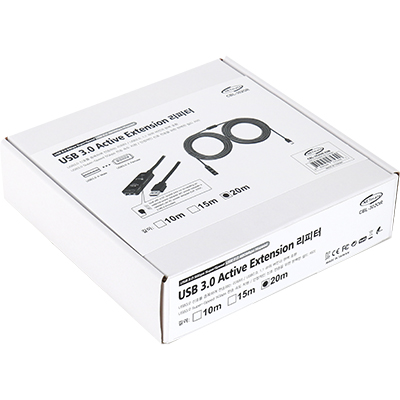 강원전자 넷메이트 USB3.0 리피터 20m (오렌지/전원 아답터 포함) CBL-302OR-20M