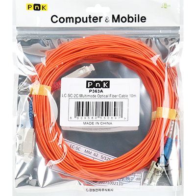 강원전자 PnK 광점퍼코드 LC-SC-2C-멀티모드 10m P363A