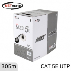 강원전자 넷메이트 CAT.5E UTP 케이블 305m (단선/블랙) NMC-UTP29T