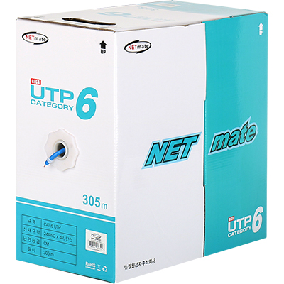 강원전자 넷메이트 CAT.6 UTP 케이블 305m (단선/블루) NMC-UTP26T