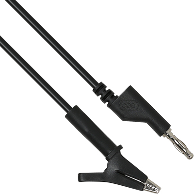 강원전자 넷메이트 바나나 플러그/잭 - 악어 클립 케이블 0.5m (블랙) NMC-BC05B