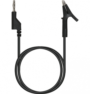 강원전자 넷메이트 바나나 플러그/잭 - 악어 클립 케이블 0.5m (블랙) NMC-BC05B