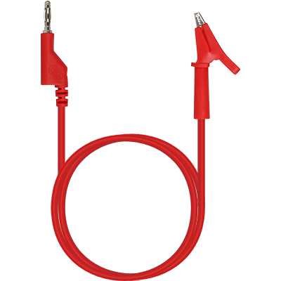 강원전자 넷메이트 바나나 플러그/잭 - 악어 클립 케이블 0.5m (레드) NMC-BC05R
