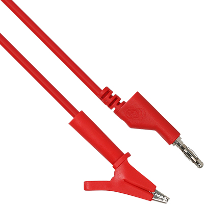 강원전자 넷메이트 바나나 플러그/잭 - 악어 클립 케이블 1m (레드) NMC-BC10R