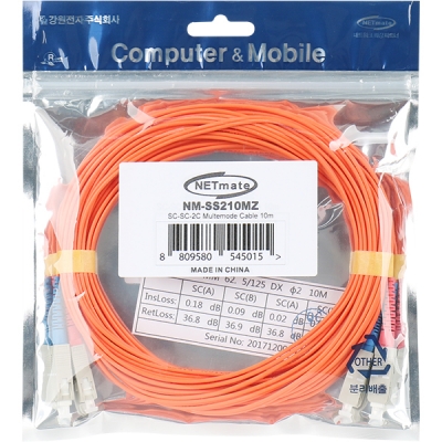 강원전자 넷메이트 광점퍼코드 SC-SC-2C-멀티모드 10m NM-SS210MZ
