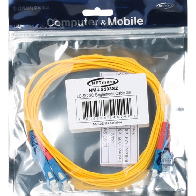 강원전자 넷메이트 광점퍼코드 LC-SC-2C-싱글모드 3m NM-LS203SZ