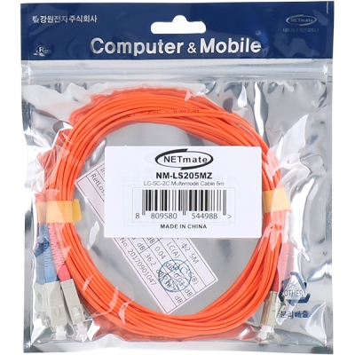 강원전자 넷메이트 광점퍼코드 LC-SC-2C-멀티모드 5m NM-LS205MZ