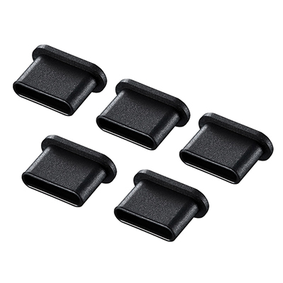 강원전자 산와서플라이 USB Type C Female 보호캡 (블랙/5개) TK-CAP6BK