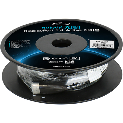 강원전자 넷메이트 8K 60Hz Hybrid 광 DisplayPort 1.4 Active 케이블(무전원) 20m NM-FD20