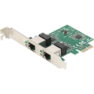 강원전자 넷메이트 PCI Express 듀얼 기가비트 랜카드(Realtek)(슬림PC겸용) NM-SWR8
