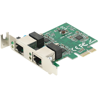 강원전자 넷메이트 PCI Express 듀얼 기가비트 랜카드(Realtek)(슬림PC겸용) NM-SWR8