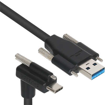 강원전자 넷메이트 USB3.1 Gen1 AM(Lock)-CM(Lock) 케이블 2m (상하 꺾임) CBL-PU3.1G1SO-2mDA