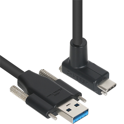 강원전자 넷메이트 USB3.1 Gen1 AM(Lock)-CM(Lock) 케이블 5m (상하 꺾임) CBL-PU3.1G1SO-5mDA