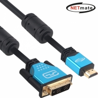 강원전자 넷메이트 HDMI to DVI Blue Metal 케이블 1m NM-HD01BZ