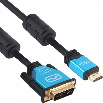 강원전자 넷메이트 HDMI to DVI Blue Metal 케이블 1.5m NM-HD015BZ