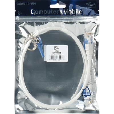 강원전자 KW CAT.6 UTP 기가비트 보안 랜 케이블 0.5m KW6005S