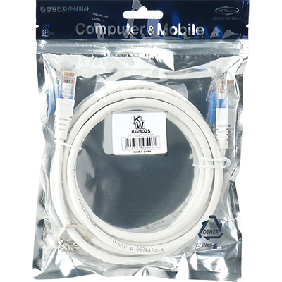 강원전자 KW CAT.6 UTP 기가비트 보안 랜 케이블 2m KW602S