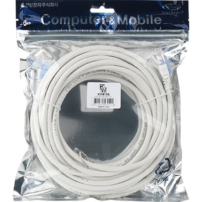 강원전자 KW CAT.6 UTP 기가비트 보안 랜 케이블 10m KW610S