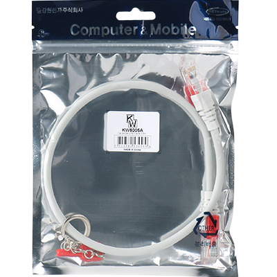 강원전자 KW CAT.6A STP 기가비트 보안 랜 케이블 0.5m KW6005A