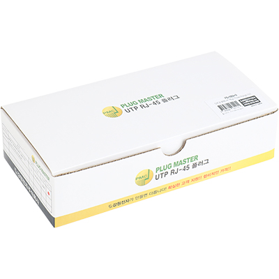 강원전자 플러그마스터 STP CAT.8 RJ-45 8P8C 플러그 - Three Prongs 핀(100개) P8-069-9