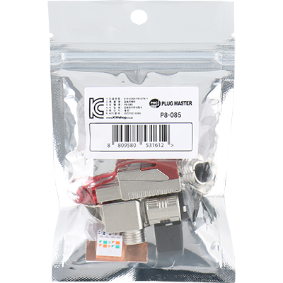강원전자 플러그마스터 CAT.8 Toolless RJ-45 플러그(낱개/꺾임/스크류 타입) P8-085