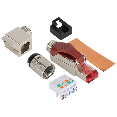 강원전자 플러그마스터 CAT.8 Toolless RJ-45 플러그(낱개/꺾임/스크류 타입) P8-085