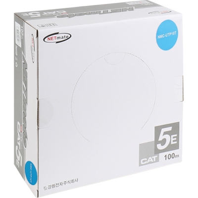 강원전자 넷메이트 CAT.5E UTP 케이블 100m (연선/블루) NMC-UTP10T