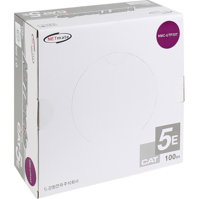 강원전자 넷메이트 CAT.5E UTP 케이블 100m (연선/바이올렛) NMC-UTP35T
